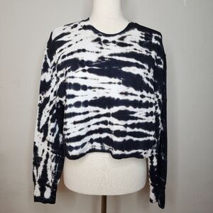 NWT MONROW Supersoft Tie Dye Cropped Sweatshirt Size Medium